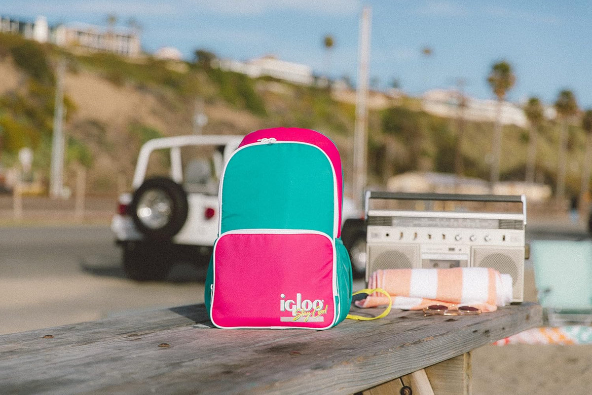 Igloo Retro 20-Can Backpack Cooler, Jade