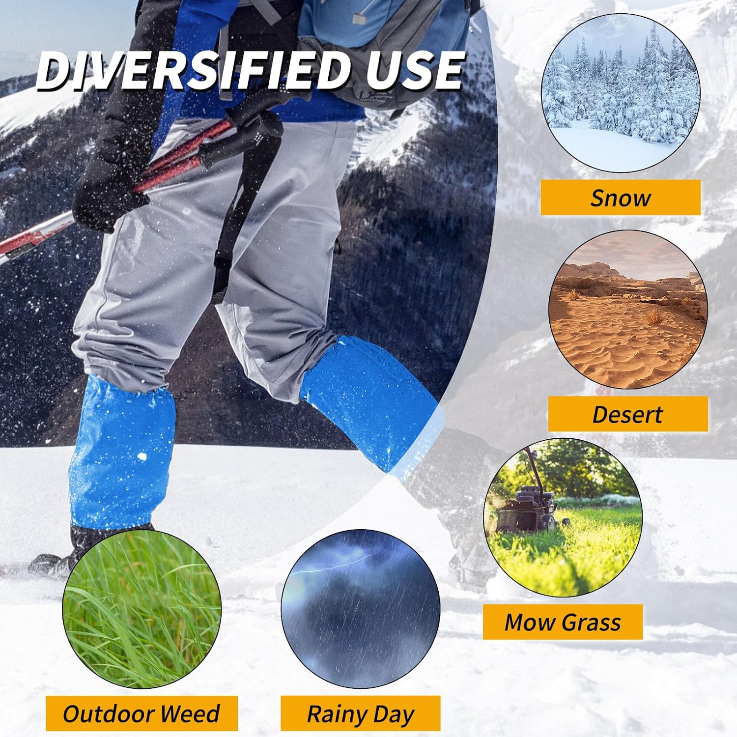 Leg Gaiters Waterproof Snow Boot Gaiters for Women Men
