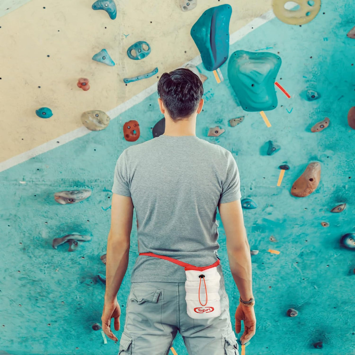 Chalk Bag for Rock Climbing, Bouldering, and Weightlifting - Asian-Inspired Design - Premium Chalk Bucket with Quick-Clip Belt, Zipper Pocket, Brush Holder