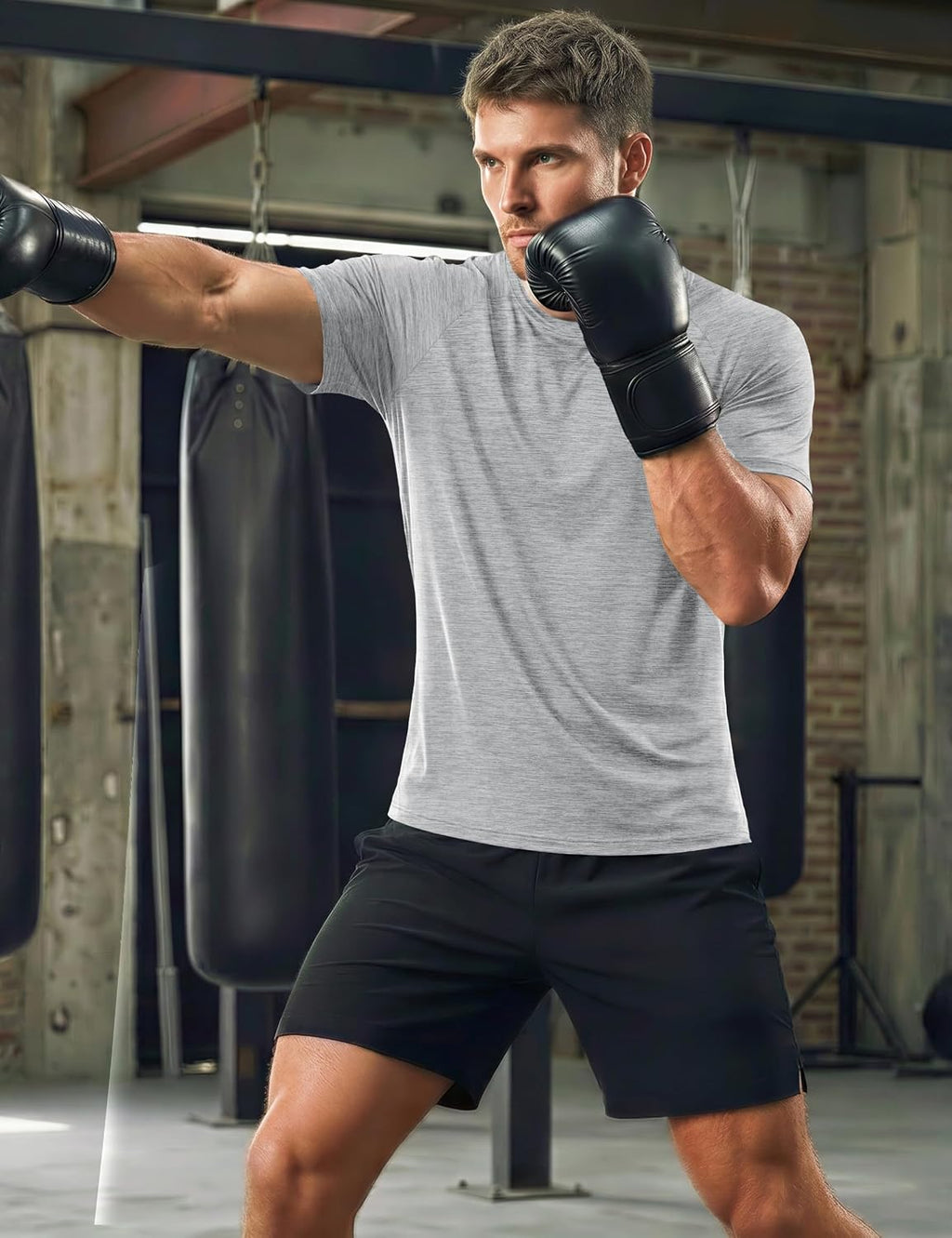 MAGCOMSEN Mens Athletic Shirts Quick Dry Short Sleeve Workout Wicking Shirt
