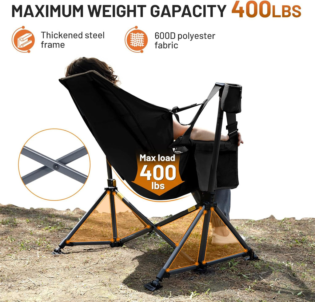 TIMBER RIDGE Hammock Camping Chair, Oversized Swinging Chair, 400lbs Load
