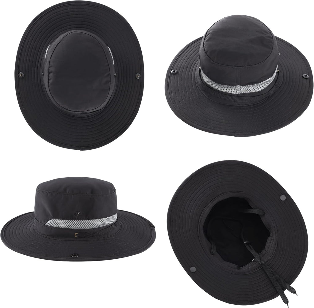 Connectyle Wide Brim Sun Hat for Men Women UPF 50+ Outdoor Cowboy Hat UV Protection Bucket Hat for Fishing Hiking Travel