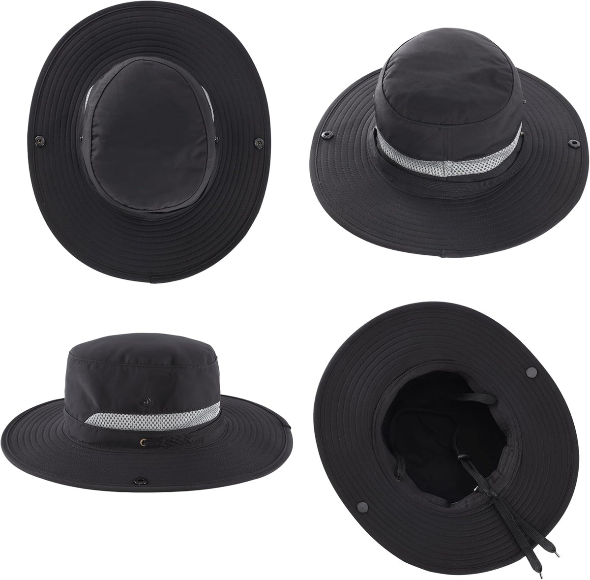 Connectyle Wide Brim Sun Hat for Men Women UPF 50+ Outdoor Cowboy Hat UV Protection Bucket Hat for Fishing Hiking Travel
