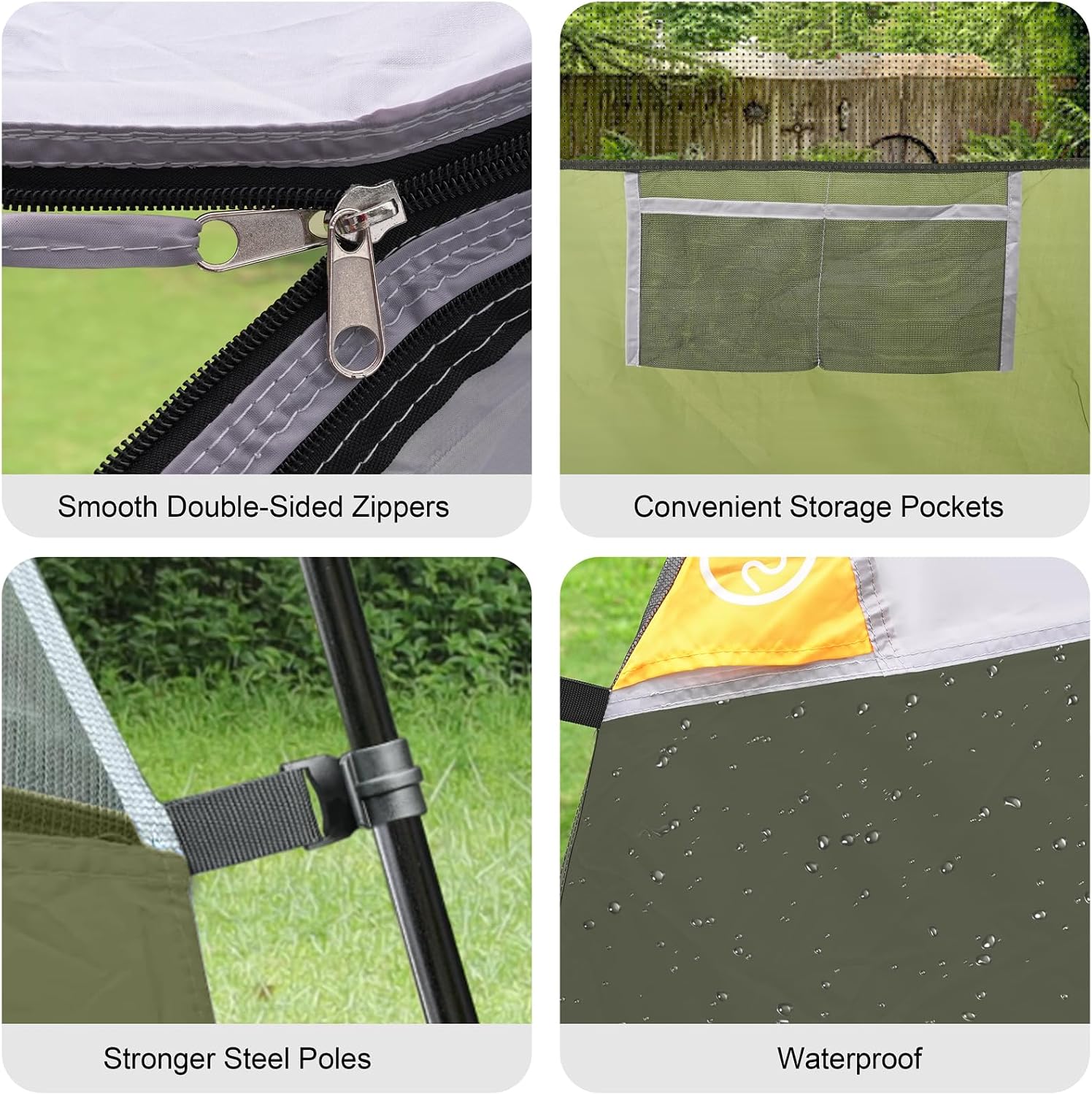 CAMPROS CP Tents for Camping 2/4/6 Person, Waterproof Windproof Dome Tent
