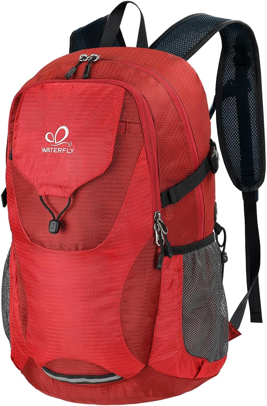 WATERFLY Lightweight Packable Hiking Backpack, 30L Day Pack Dark Blue