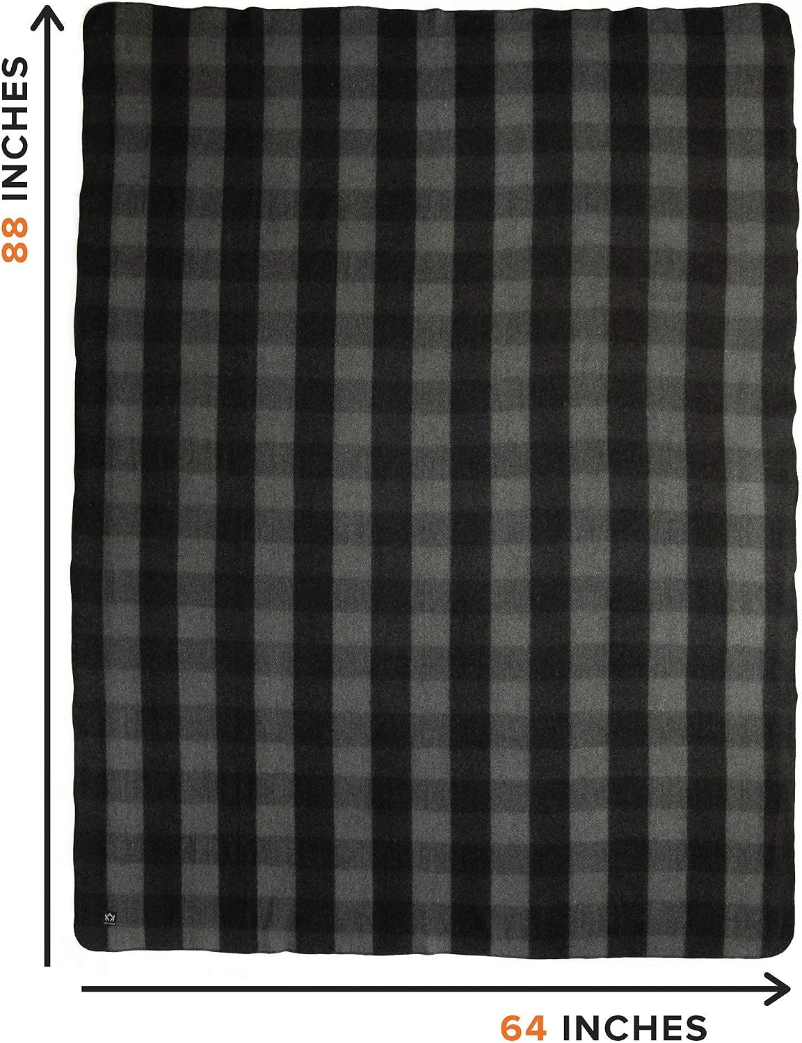 Arcturus Backwoods Wool Blanket - 4.5lbs, Warm, Heavy, Washable, Large | Great for Camping, Outdoors, Survival & Emergency Kits (Gray Buffalo)