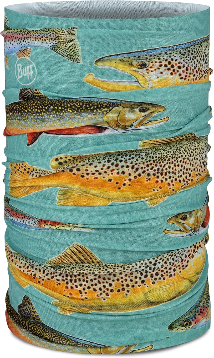 BUFF CoolNet UV Neck Gaiter, UPF 50 Sun Protection, Breathable, Versatile, Quick Dry Face Mask, Fishing Designs, Adult Size