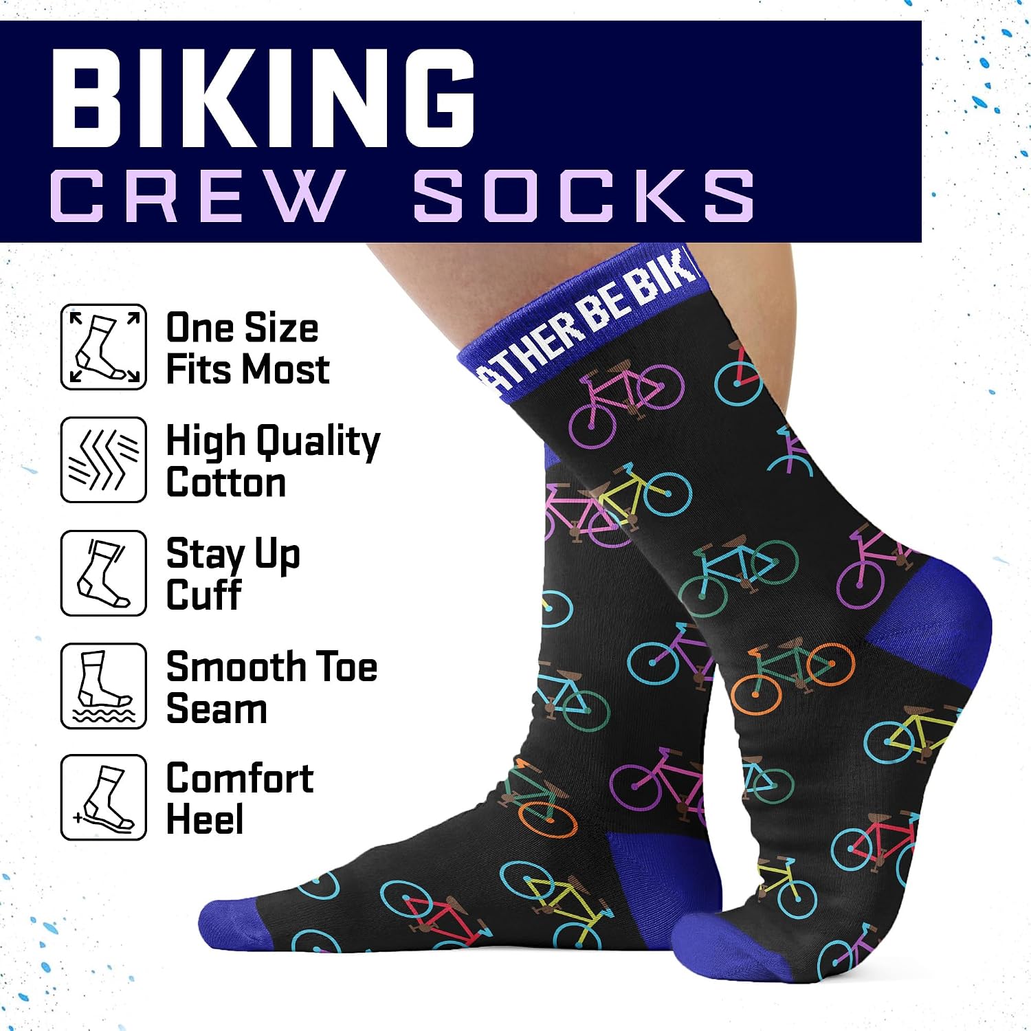 Mountain Bike Accessories - Gifts for Cyclists, Best Cycling Socks for Men, Funny Biker Gifts for Men Who Love Riding