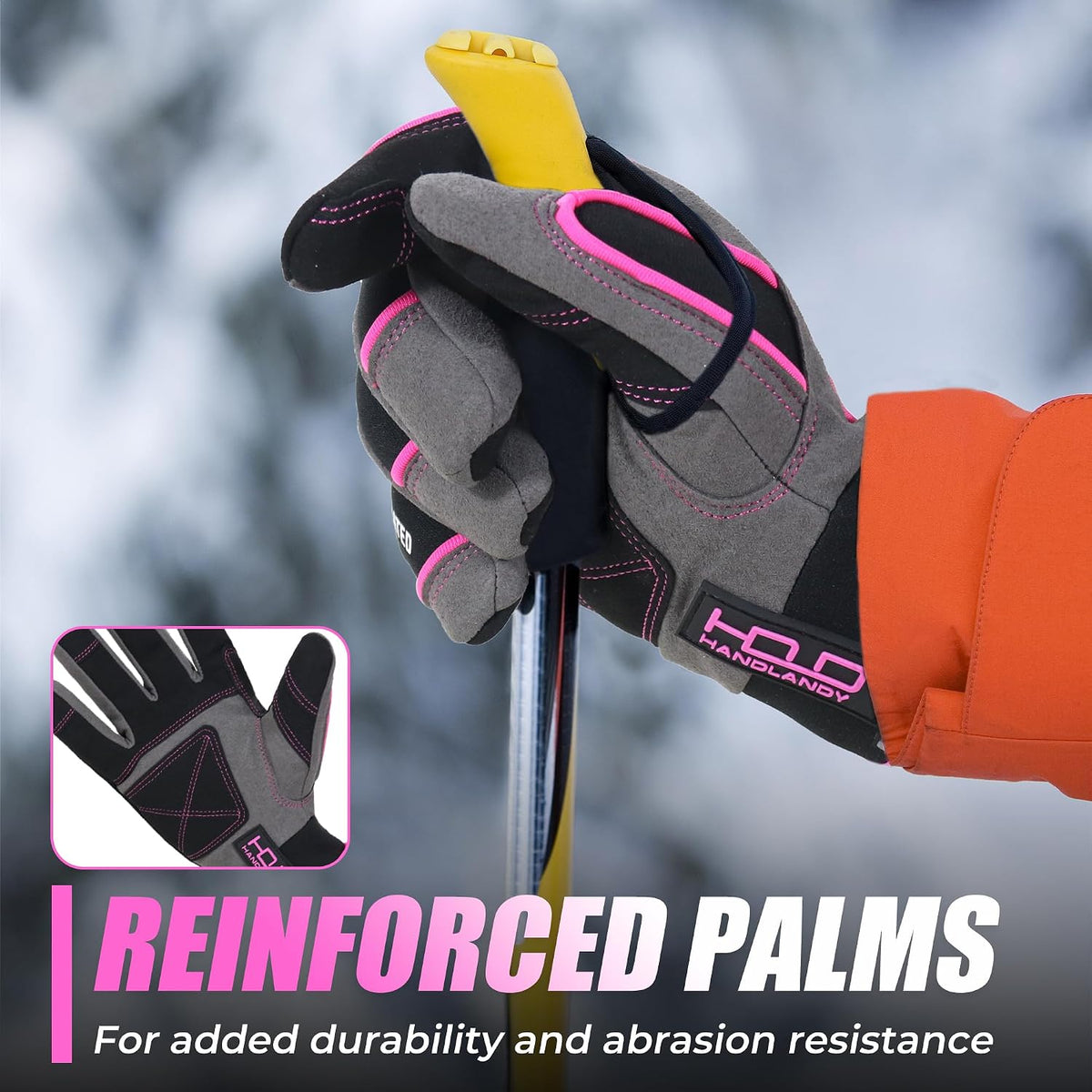 HANDLANDY Winter Work Gloves, 3M Thinsulate Waterproof Insulated Glove for Men Women
