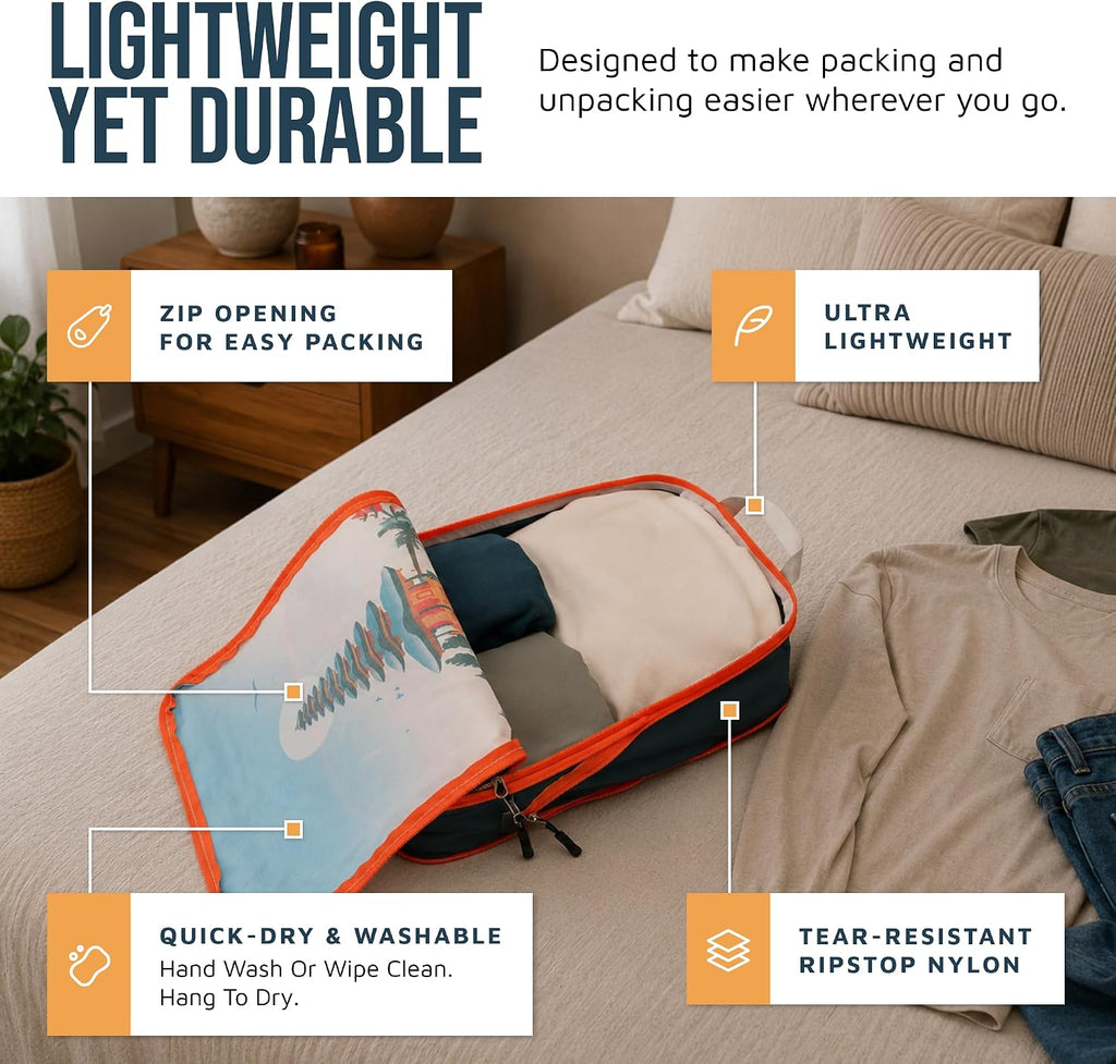 TRIPPED Travel Gear Large Compression Packing Cubes 7-Piece Set for Travel