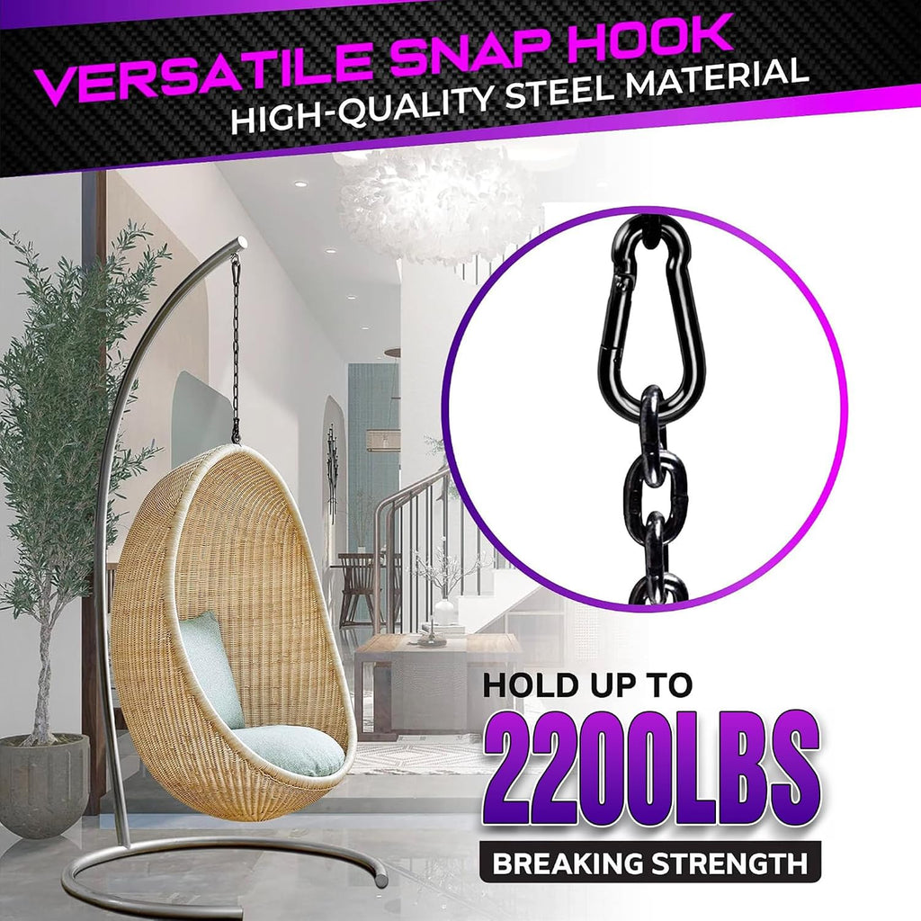 2200LB 5.5in Spring Snap Hook Carabiner Clips, Heavy-Duty Carabiners, 2Pcs
