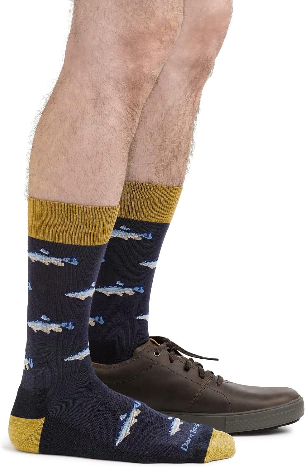 Darn Tough Men's Spey Fly Crew Lightweight with Cushion Lifestyle Sock (Style 6085) -