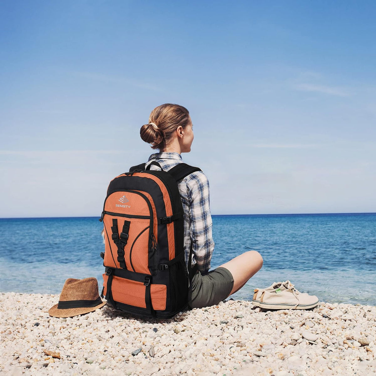 40L/50L Expandable Hiking Backpack for Men & Women，Camping Backpack