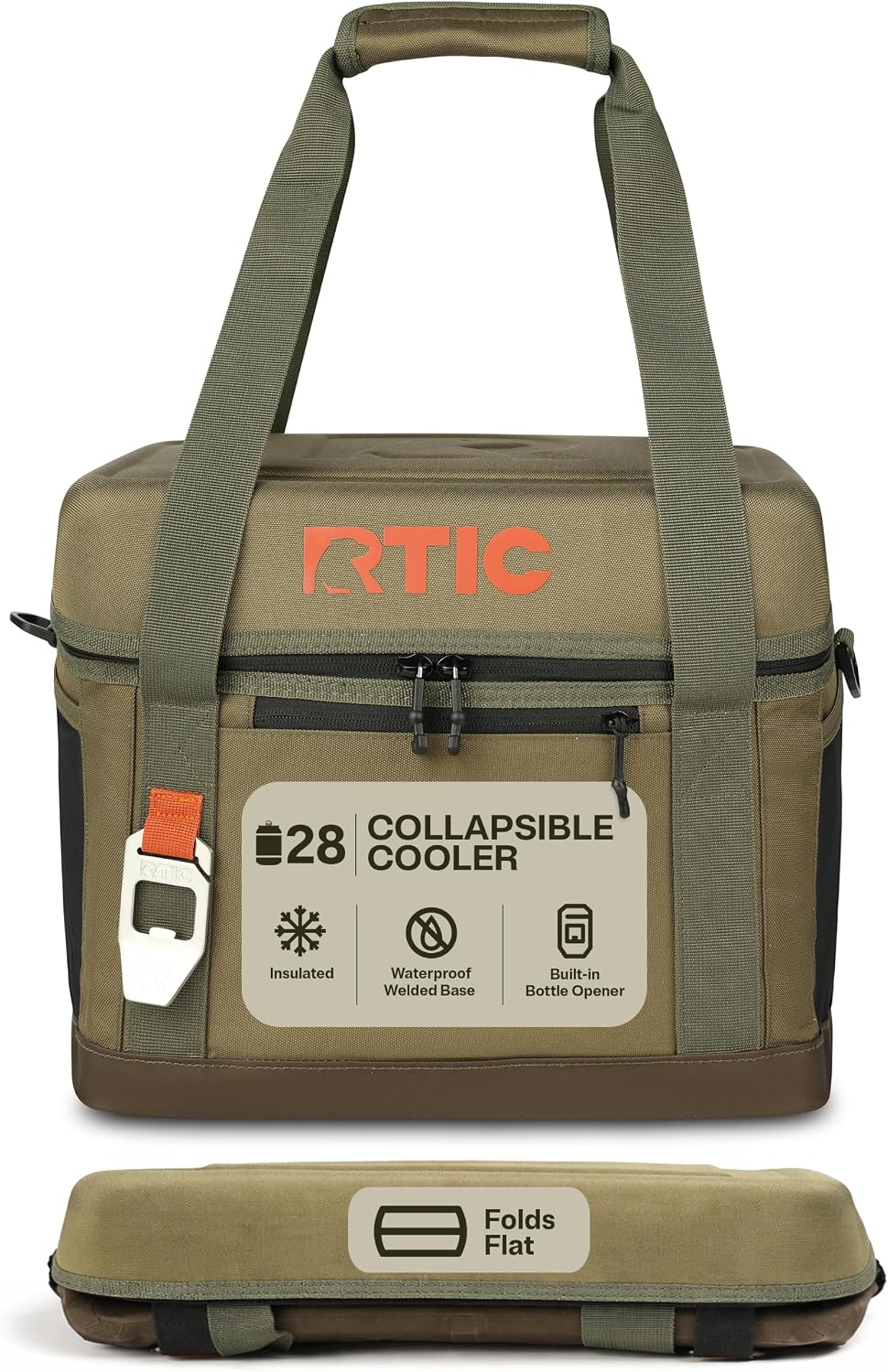 RTIC Everyday Cooler, Soft Sided Portable Insulated Cooling for Lunch, Beach, Drink, Beverage, Travel, Camping, Picnic, for Men and Women