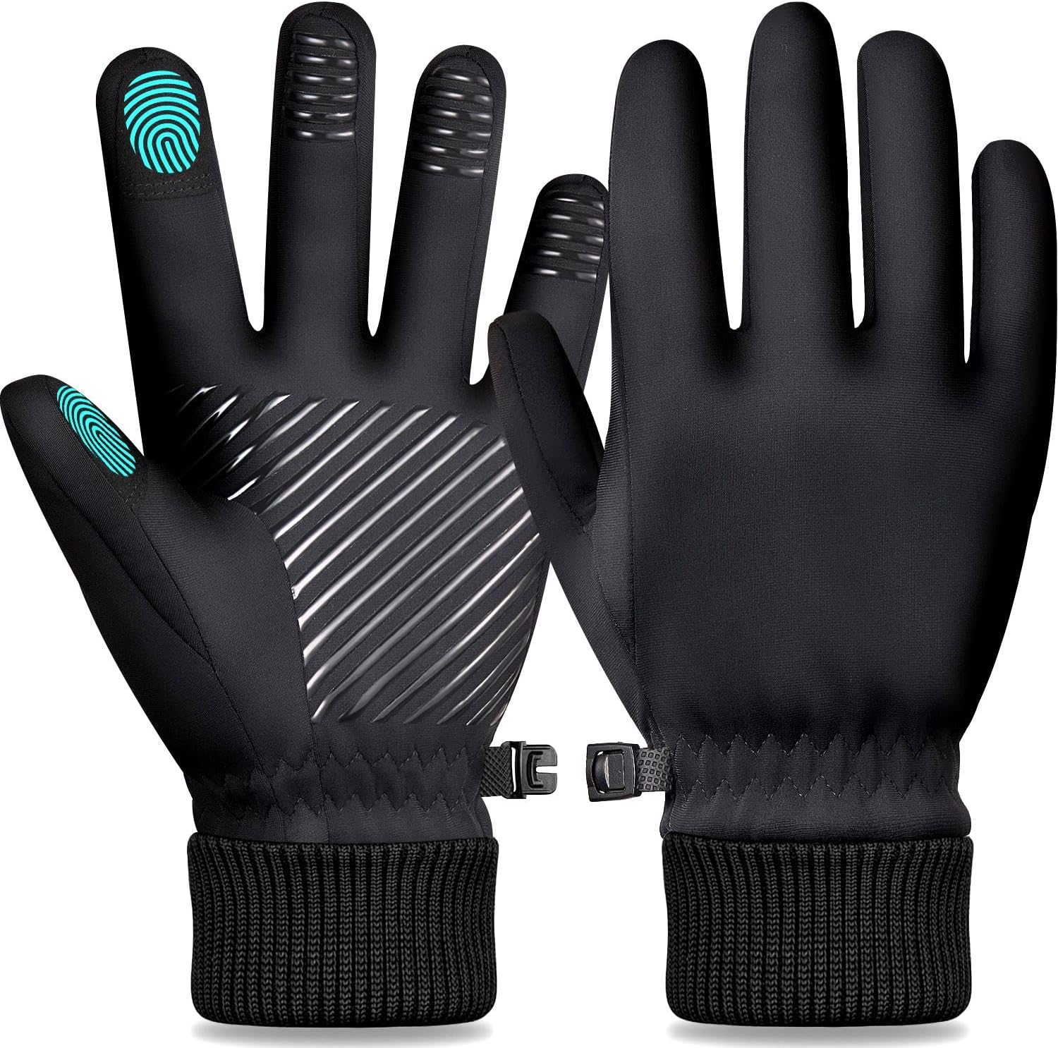 Waterproof Winter Gloves with Cotton Layer and Soft Smooth Lining