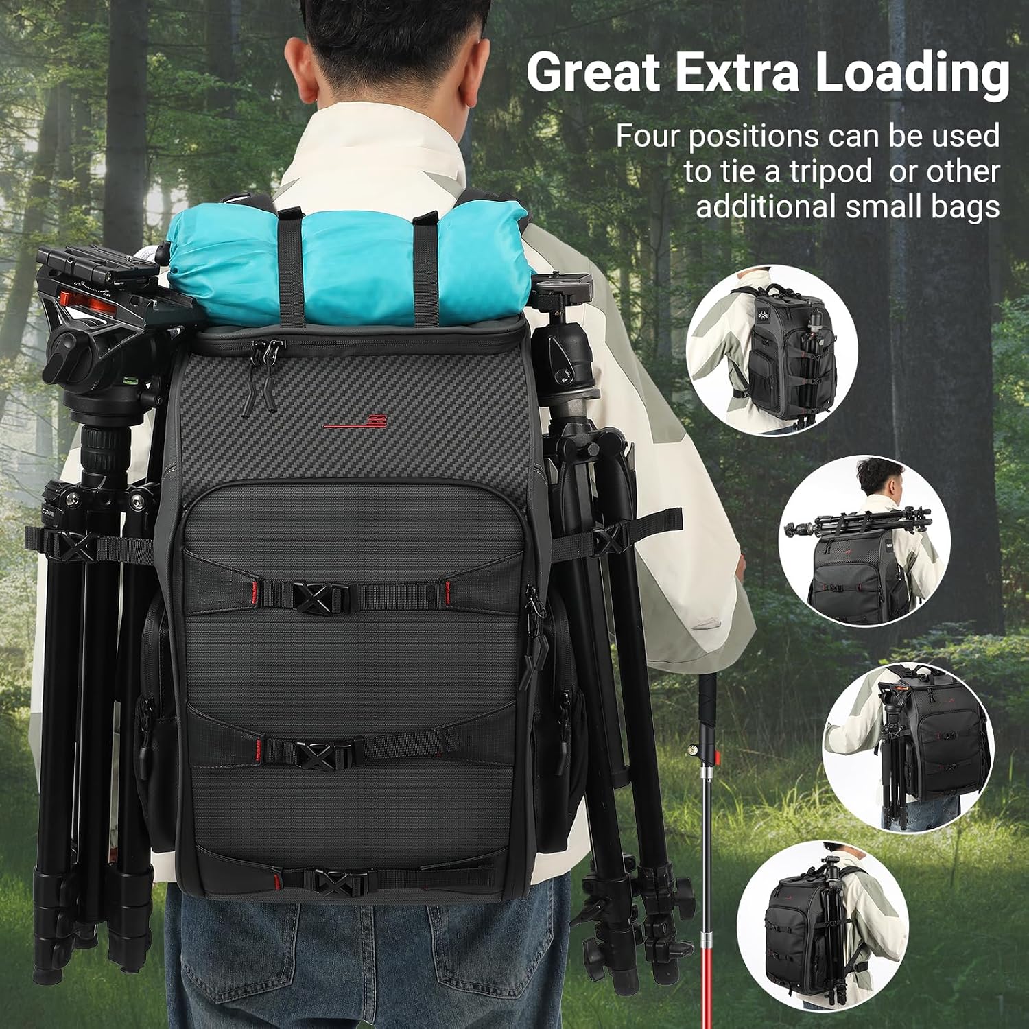 STARTRC VCR Camera Backpack Case Professional 40L Travel Bag Accessories