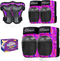 Nattork Knee Pads for Kids Youth Audlt，Knee and Elbow Pads with Wrist Guards 6 in 1 Protective Gear Set for Skateboard, Roller Skate, Inline Skates, Cycling and Scooter Boys Girls