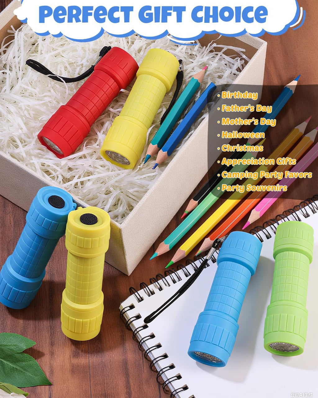 EverBrite 16-Pack Mini LED Flashlights with 48 AAA Batteries Included