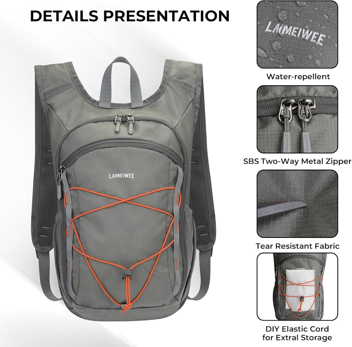 Small Hiking Backpack 13L Lightweight Foldable Travel Daypack for Men Women