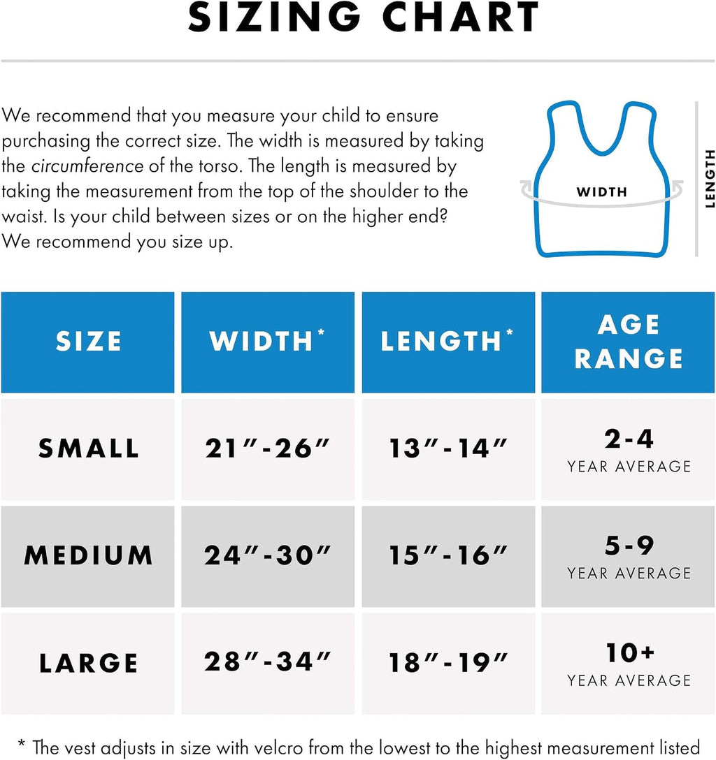 Harkla Weighted Vest for Kids - Neoprene Compression Vest - Ages 5 to 9 - Adjustable Kids Weighted Vest with 2lb Weight - Breathable and Washable Compression Vest - Medium