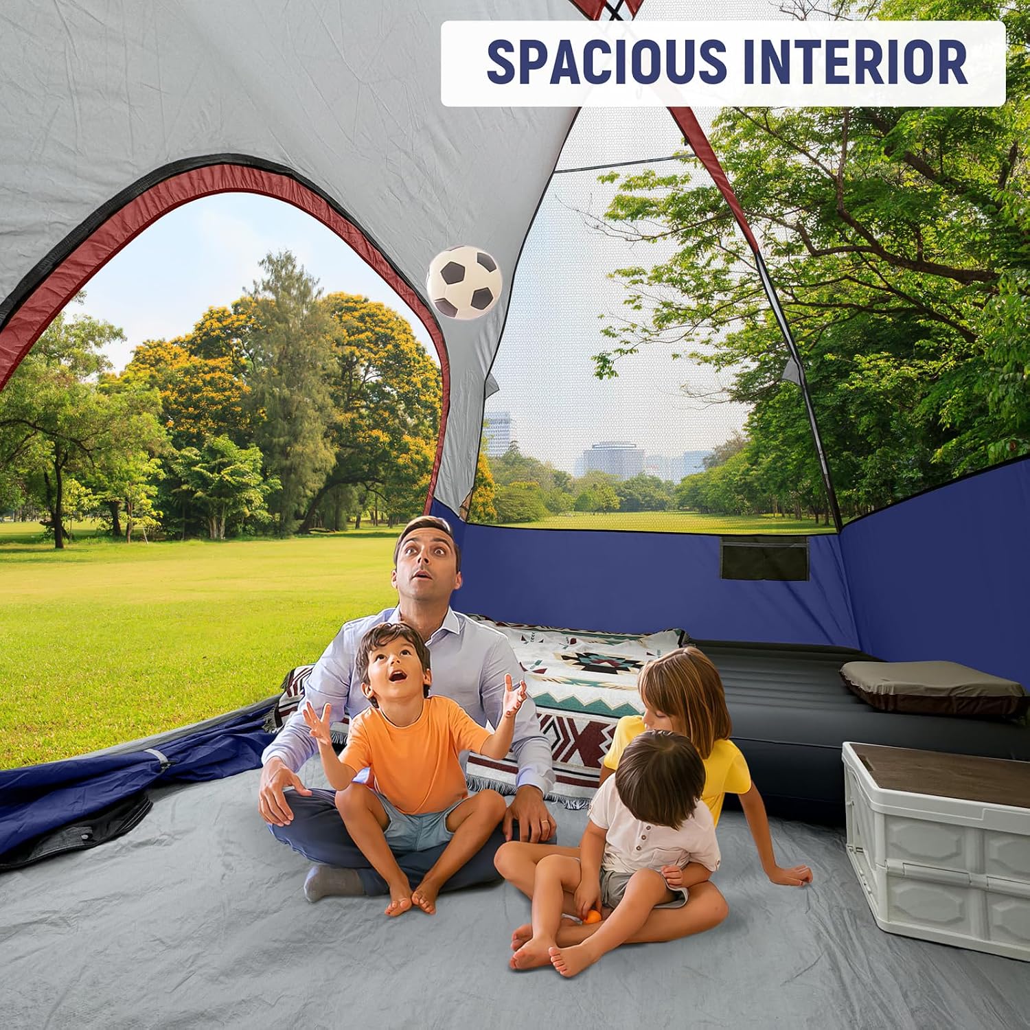 CAMPROS CP Tents for Camping 2/4/6 Person, Waterproof Windproof Dome Tent