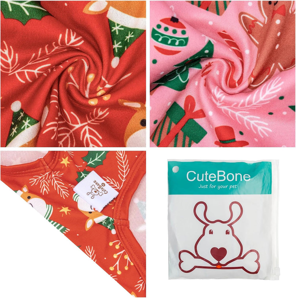CuteBone Dog Shirts 2-Pack Soft Pet Clothes Breathable Summer Vest for Small Puppy and Stretchy Cat Apparel