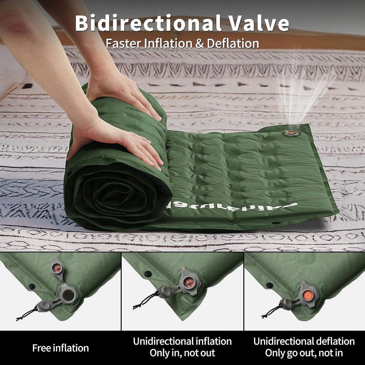 Naturehike Connectable Double Self Inflating Sleeping Pad, 1.18" Memory Foam Camping Pad, Backpacking Camping Mattress Pad for Tent, Travel, Car, Hammock