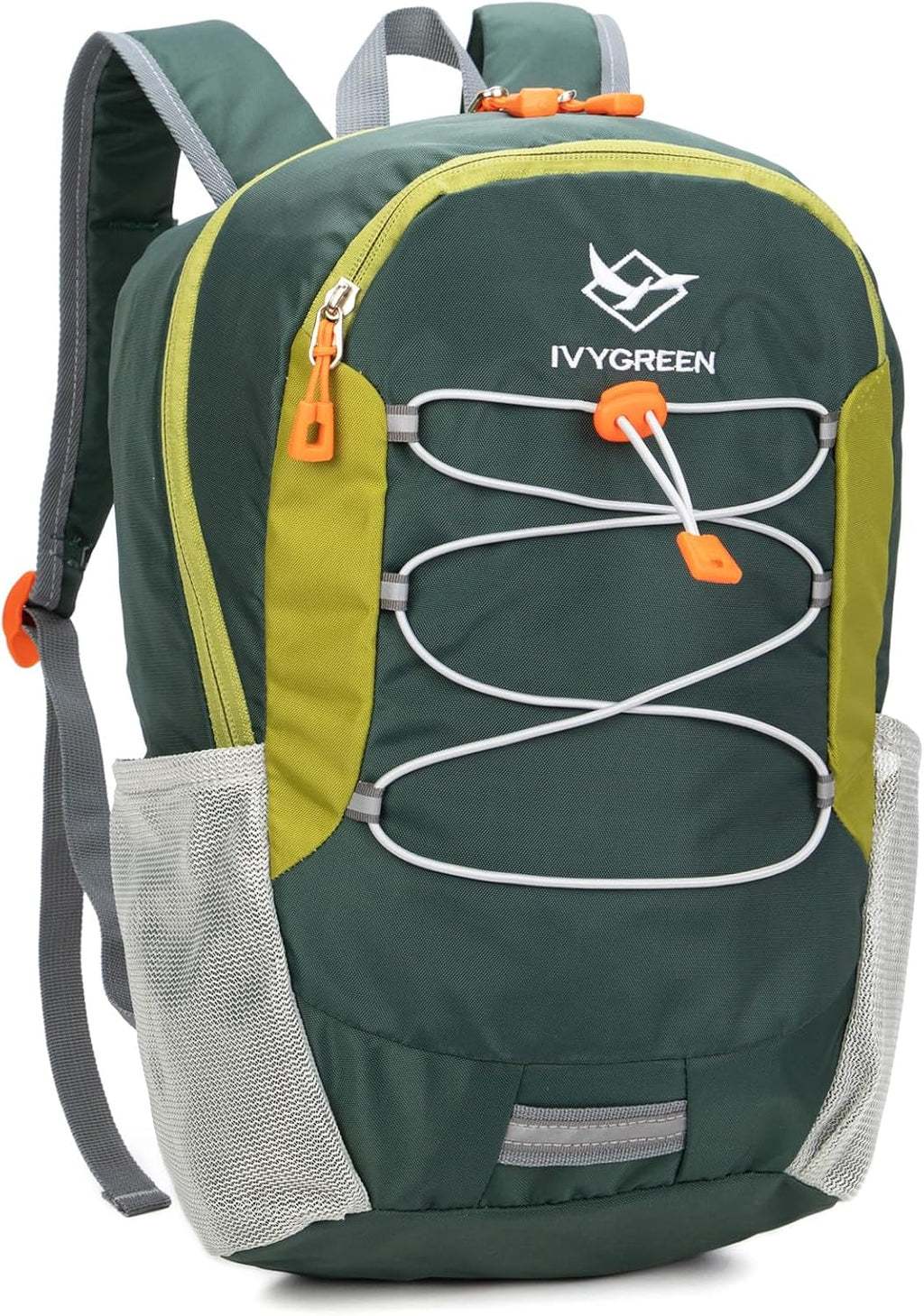 IVYGREEN Small Kids Hiking Backpack for Camping or Short Trip, Green, S