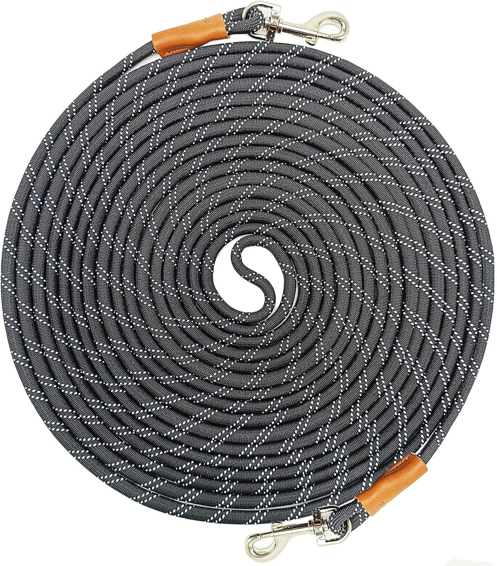 WYuZe Reflective Tie Out Rope for Small Dogs Cats 30FT Dog Tether for Yard