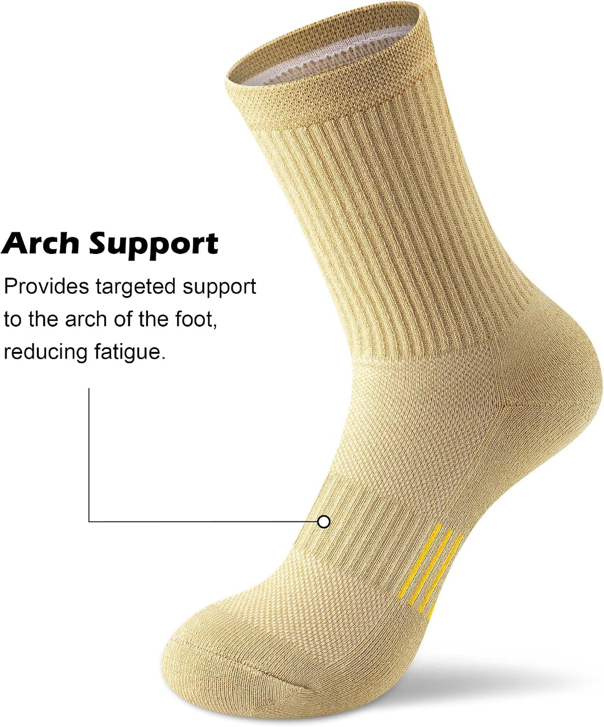 Gonii Women Athletic Cushioned Crew Socks 5 Pairs