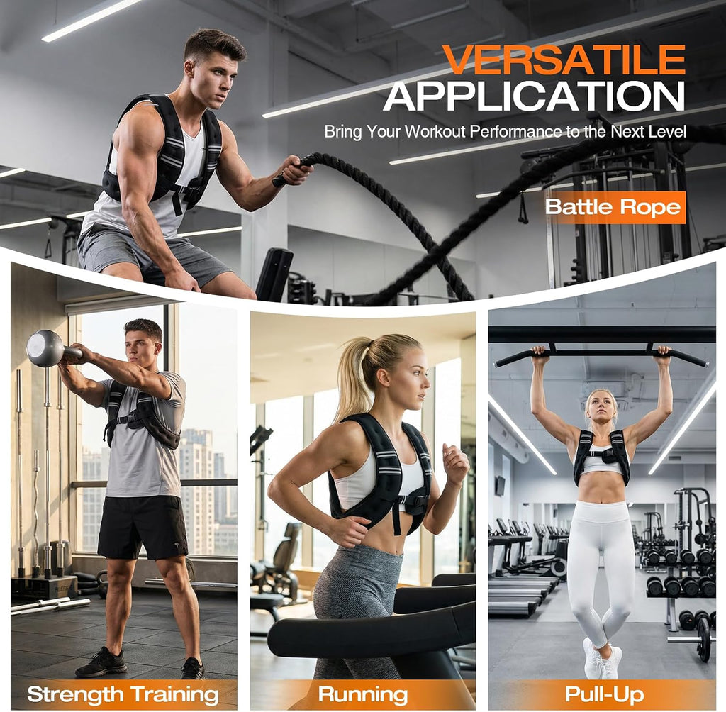 Weighted Vest for Women Men, Weight Vest for Walking, Adjustable Weight Training Vest for Workout, Running, Exercise