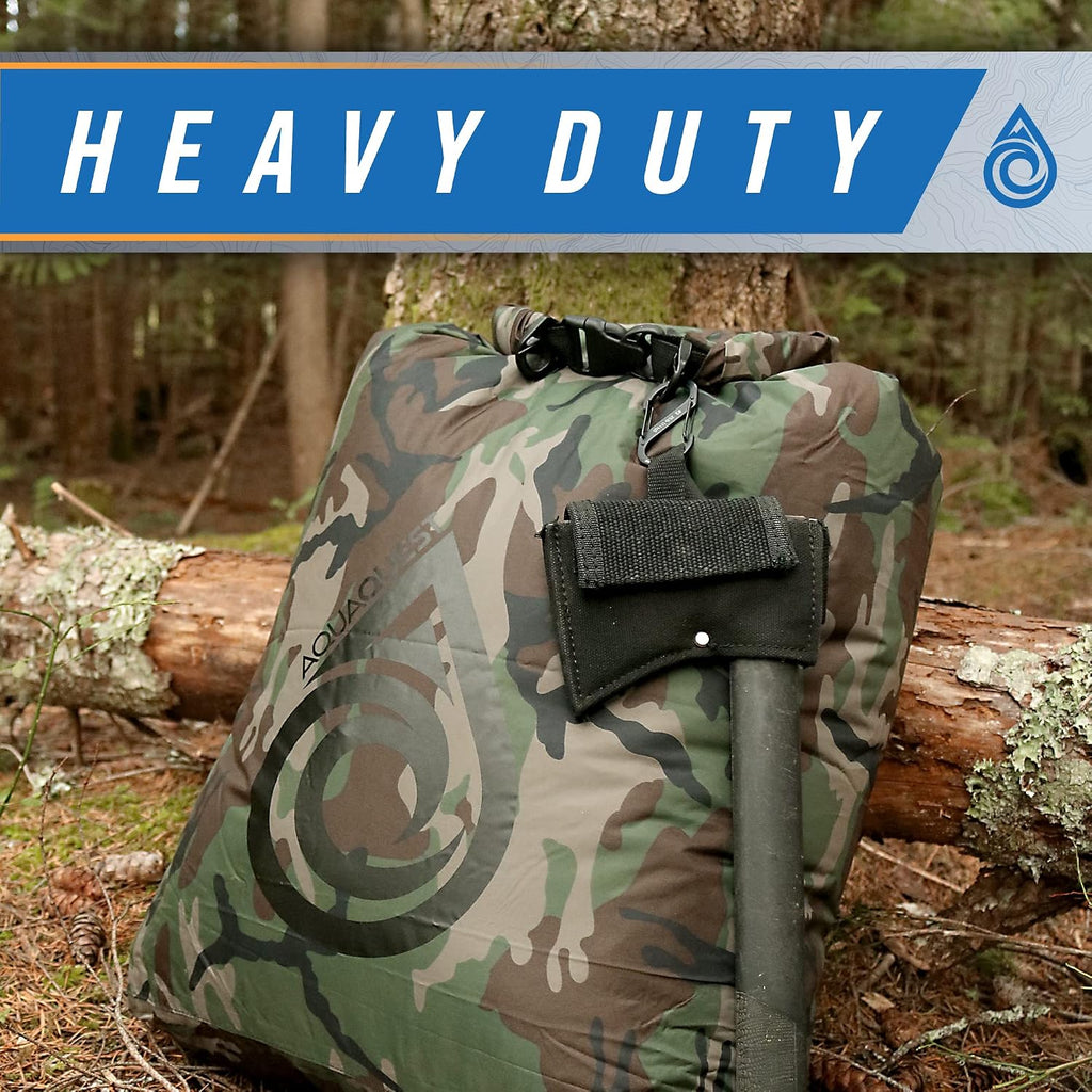 AquaQuest Rogue Dry Bag – 100L True Terrain Camo – 100% Waterproof Roll Top – Camping Gear Sack