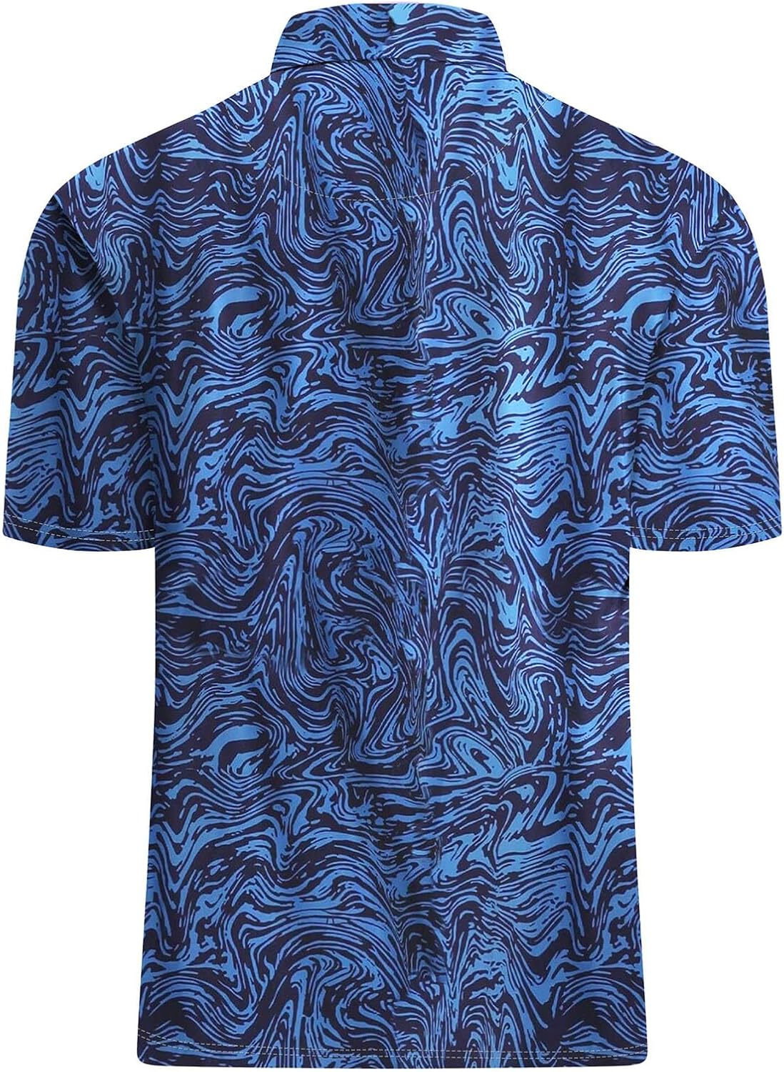 Hodaweisolp Golf Shirts for Men Dry Fit Print Short Sleeve Polo Shirt