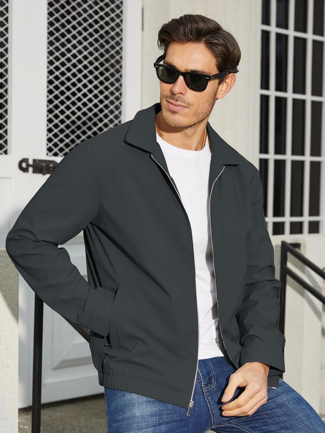 TACVASEN Men's Lightweight Jacket Fall Water-repellent Windbreaker Jackets