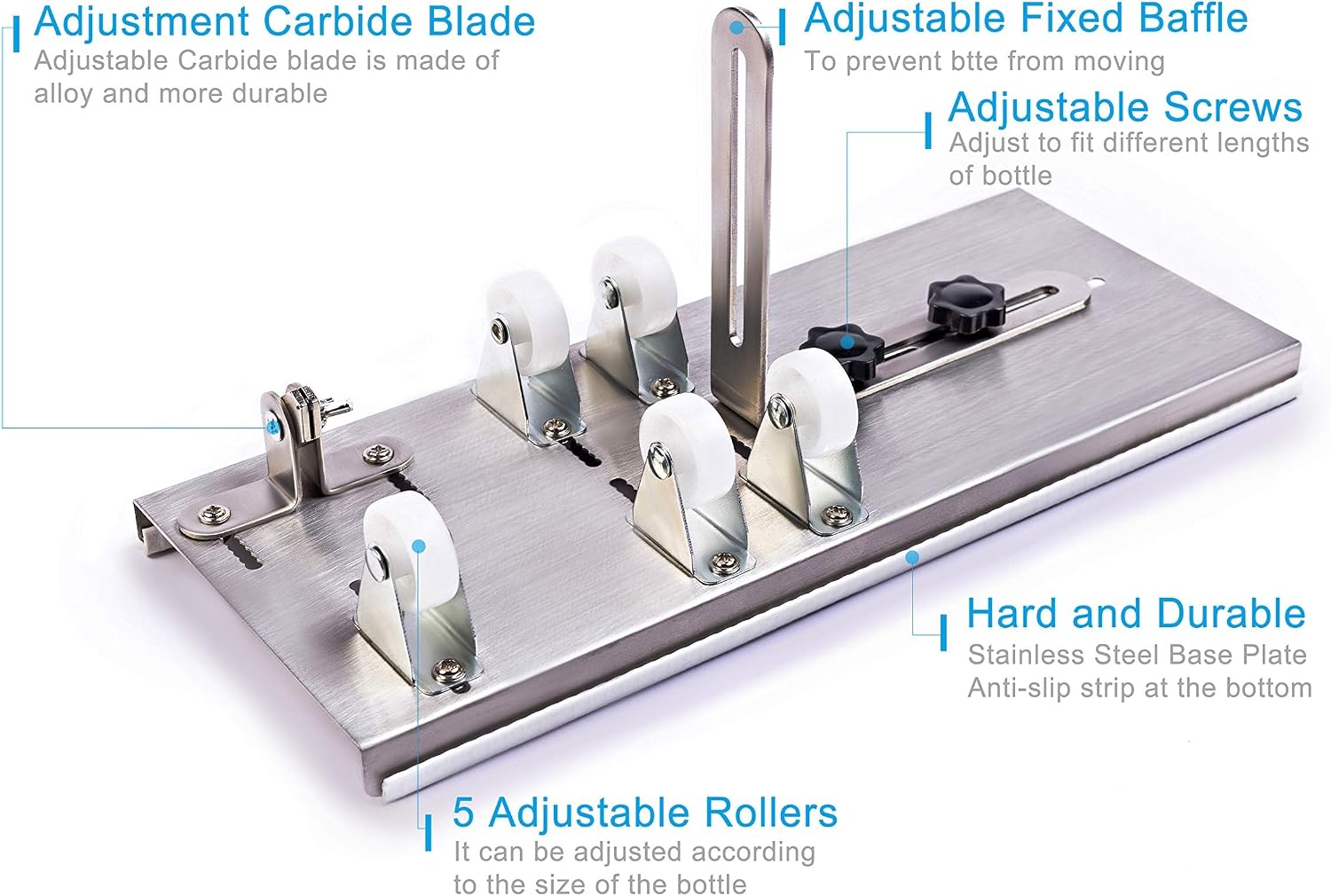 Glass Bottle Cutter, Upgraded Bottle Cutting Tool Kit for Round Bottles