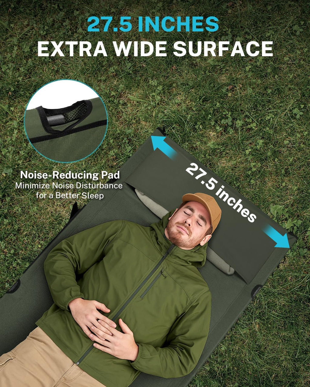 Gonex Camping Cot with Adjustable Height, Portable Folding Cot for Adults