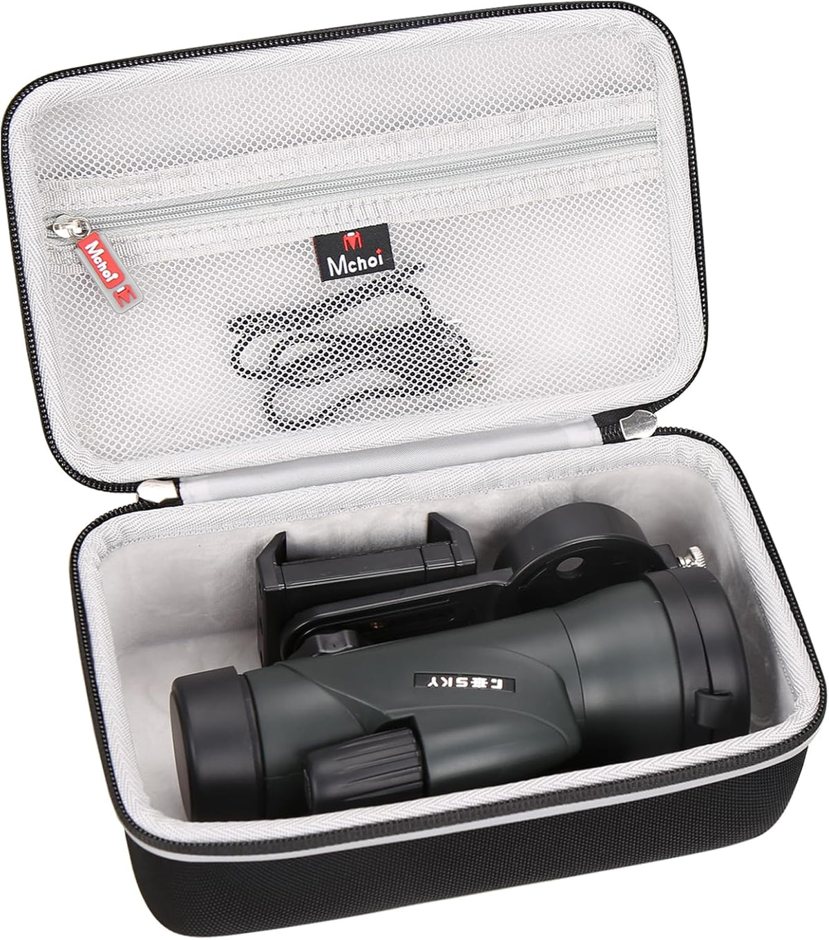 Mchoi Monocular Telescope Case Fits for Gosky 12x55/ Titan 12X50/ Pankoo 12X50, 16X52, 40X60 / Viajero 12x50 High Definition Monocular Telescope and Quick Smartphone Holder & Tripod, Case Only