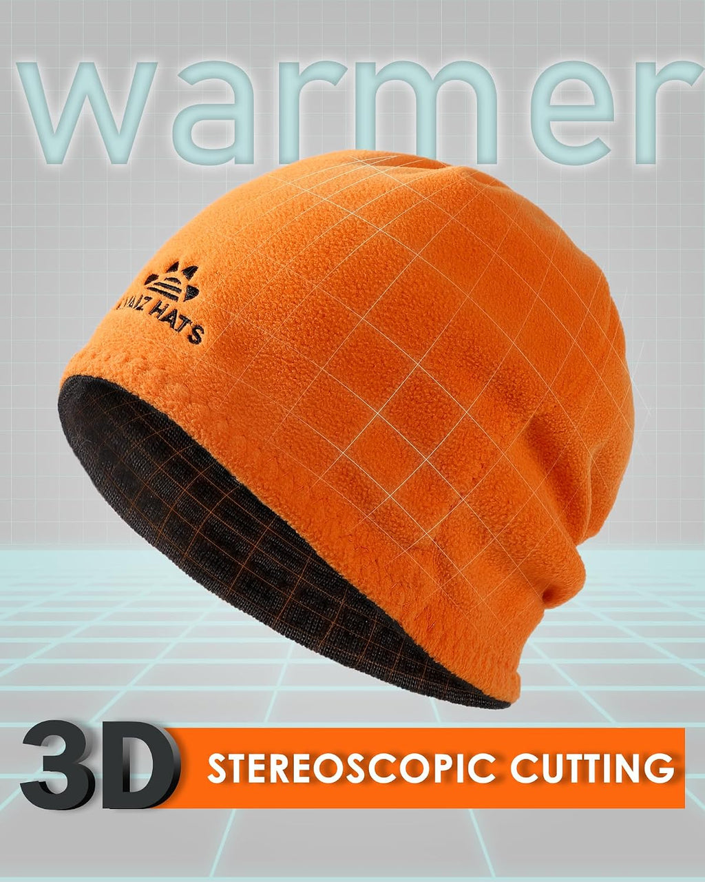 Winter Beanie Hat Scarf Set for Men Women Fleece Lined Warm Windproof Ski