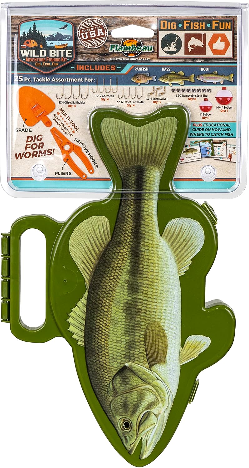 Flambeau Outdoors Wild Bite Fishing Tackle Box Kit