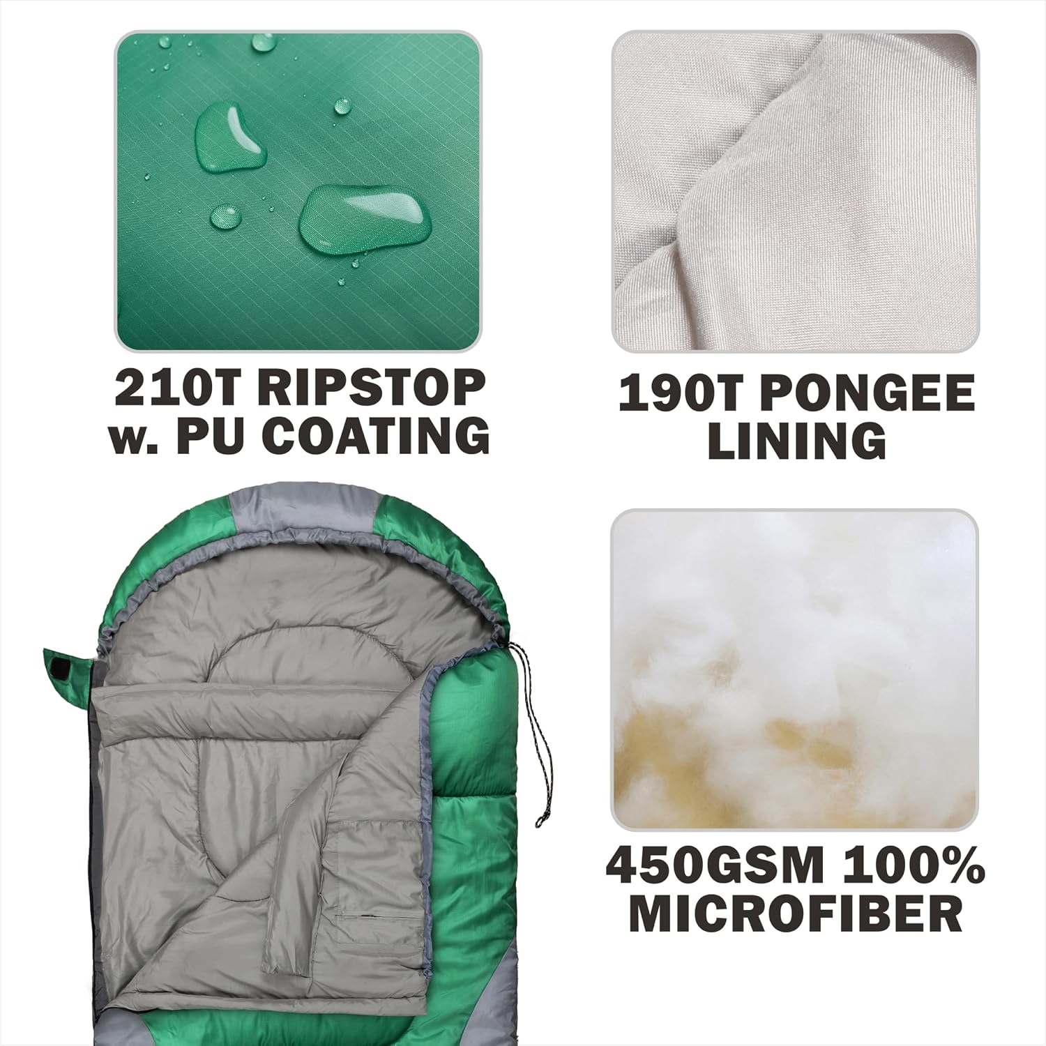 0 Degree Winter Sleeping Bags for Adults, Cold Weather Camping