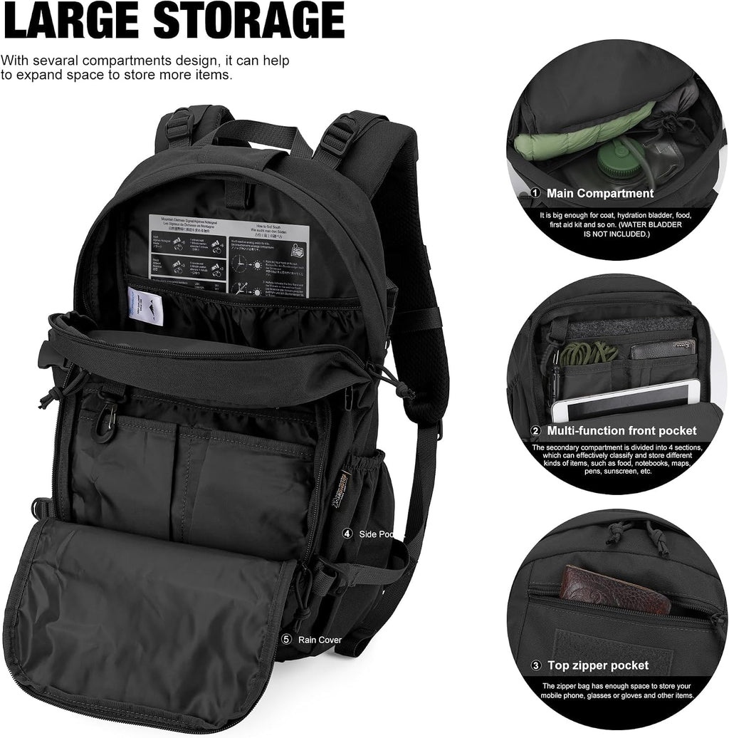 Mardingtop 25L Hiking Backpack,Lightweight Molle Tactical Backpack for Running,Hiking,Cycling,Motorcycle