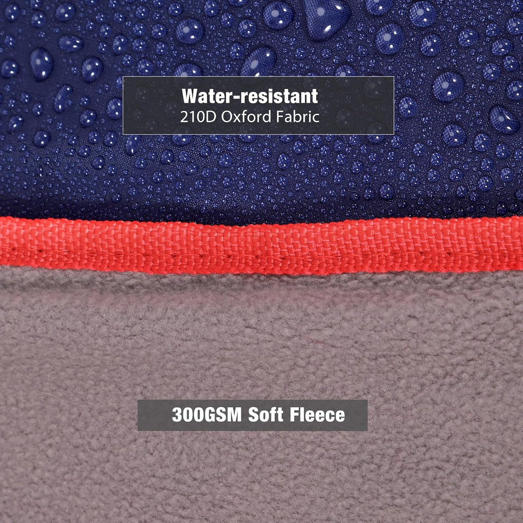 REDCAMP Outdoor Waterproof Stadium Blanket for Cold Weather, Dark Blue/Grey