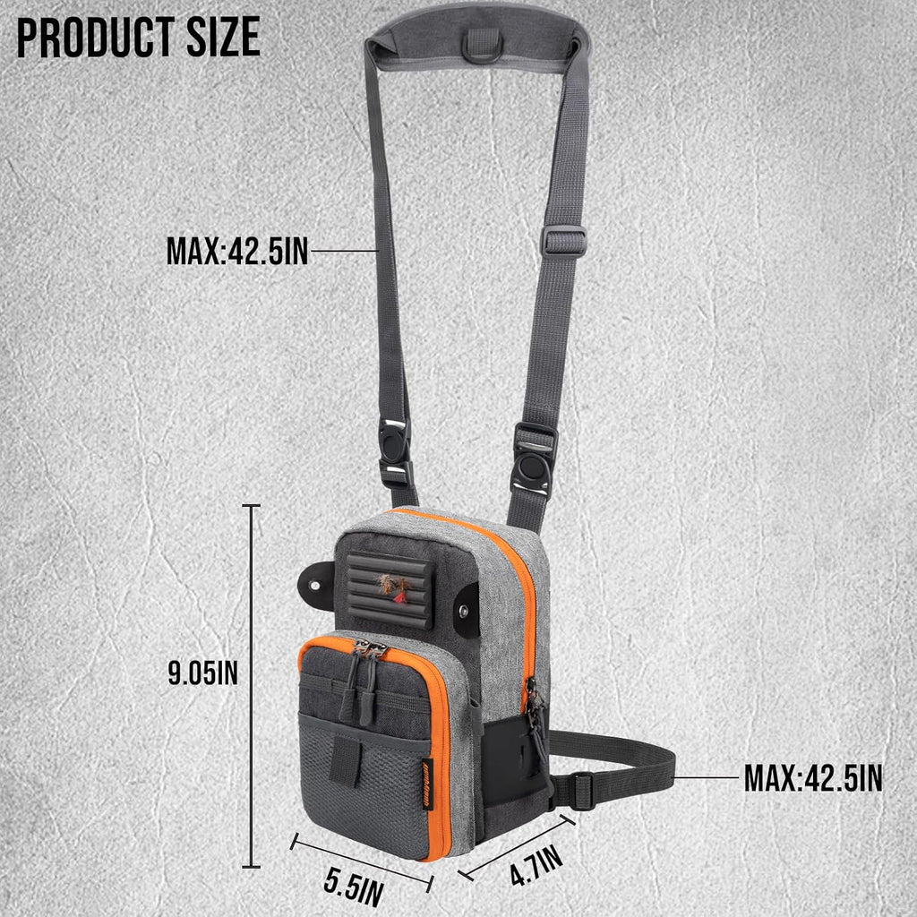 QulayQualy Fly Fishing Bag Chest Pack with WorkStation