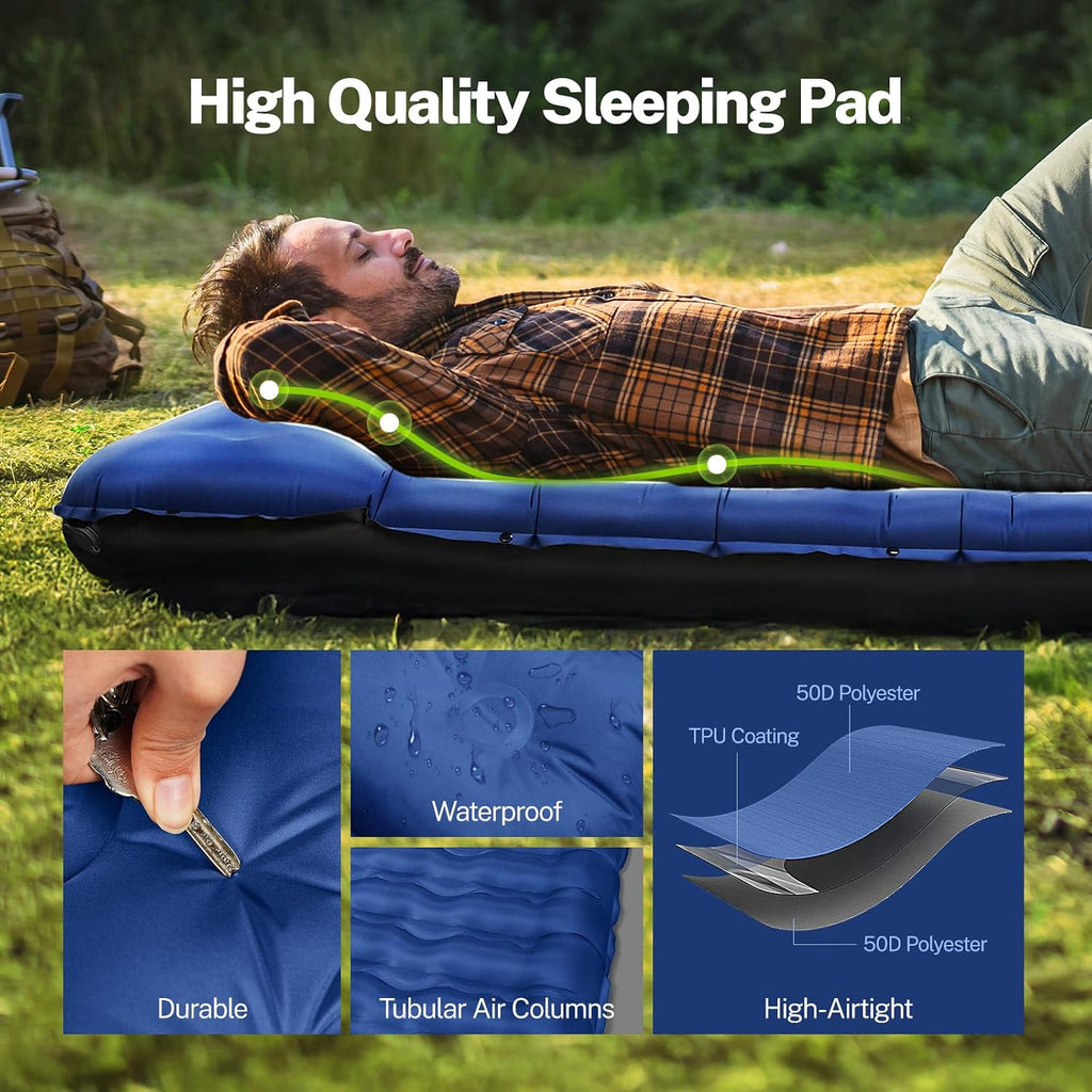 OGERY Sleeping Pad for Camping, 6" Extra-Thick Reinforced Camping Pad