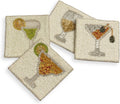 Folkulture Coasters Set of 4 for Drink, Coffee Bar Accessories, Table Décor