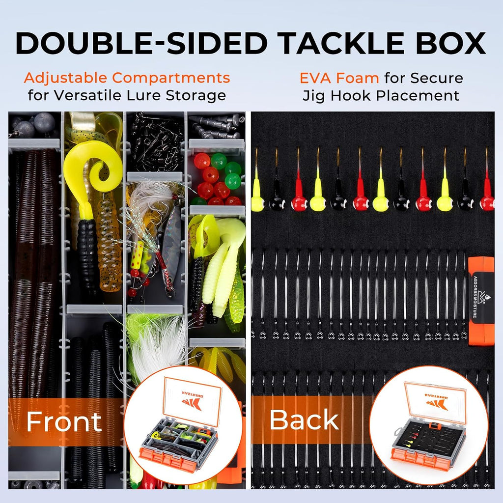 KastKing HyperSeal 3500 Double-Sided Waterproof Fishing Tackle Box, 1 Pack