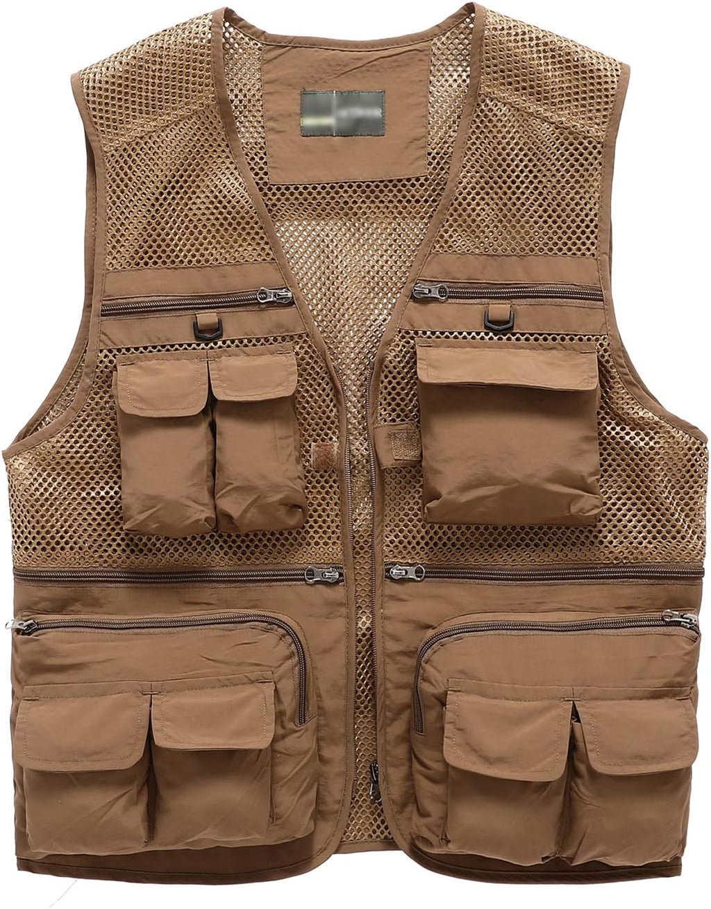 Hbufnha Outdoor Fishing Hunting Vest Multi Pockets Work Cargo Jacket