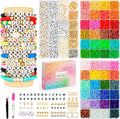 Friendship Bracelet Kit, 14,000pcs 48 Colors Bracelet Making Kit Clay Beads with Number Letter Bead Set Concert Merch Arts and Crafts Gifts for Kids Teen Girls Jewelry Making Supplies Bracelet Maker