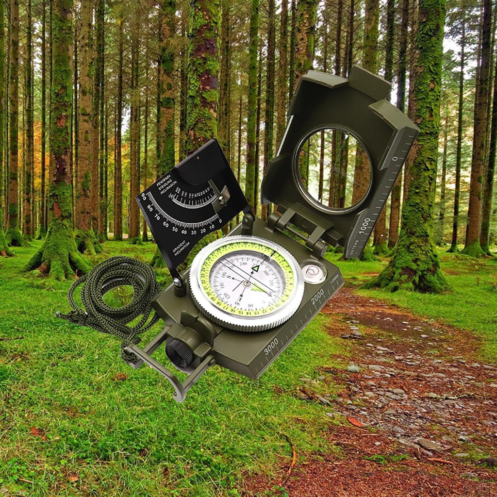 Military Compass Metal Lensatic Compass with Inclinometer