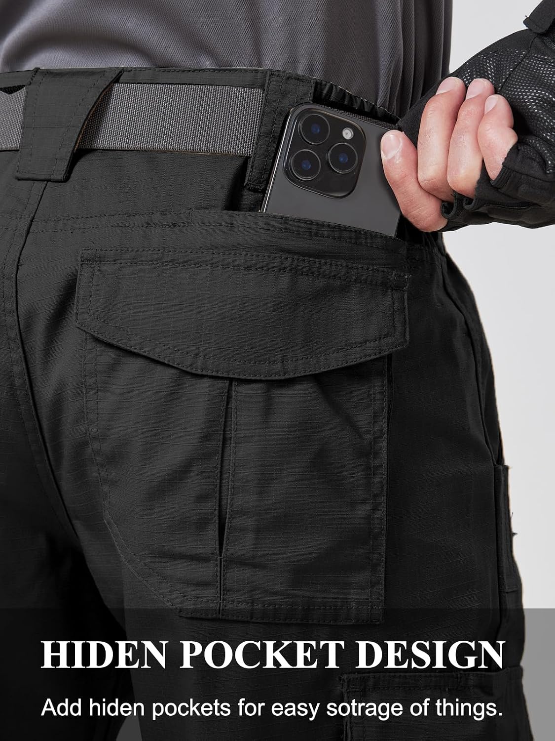 CNBQDD Mens Work Pants Cargo Tactical Construction for Men Ripstop Waterproof Lightweight Outdoor Hiking with Pockets